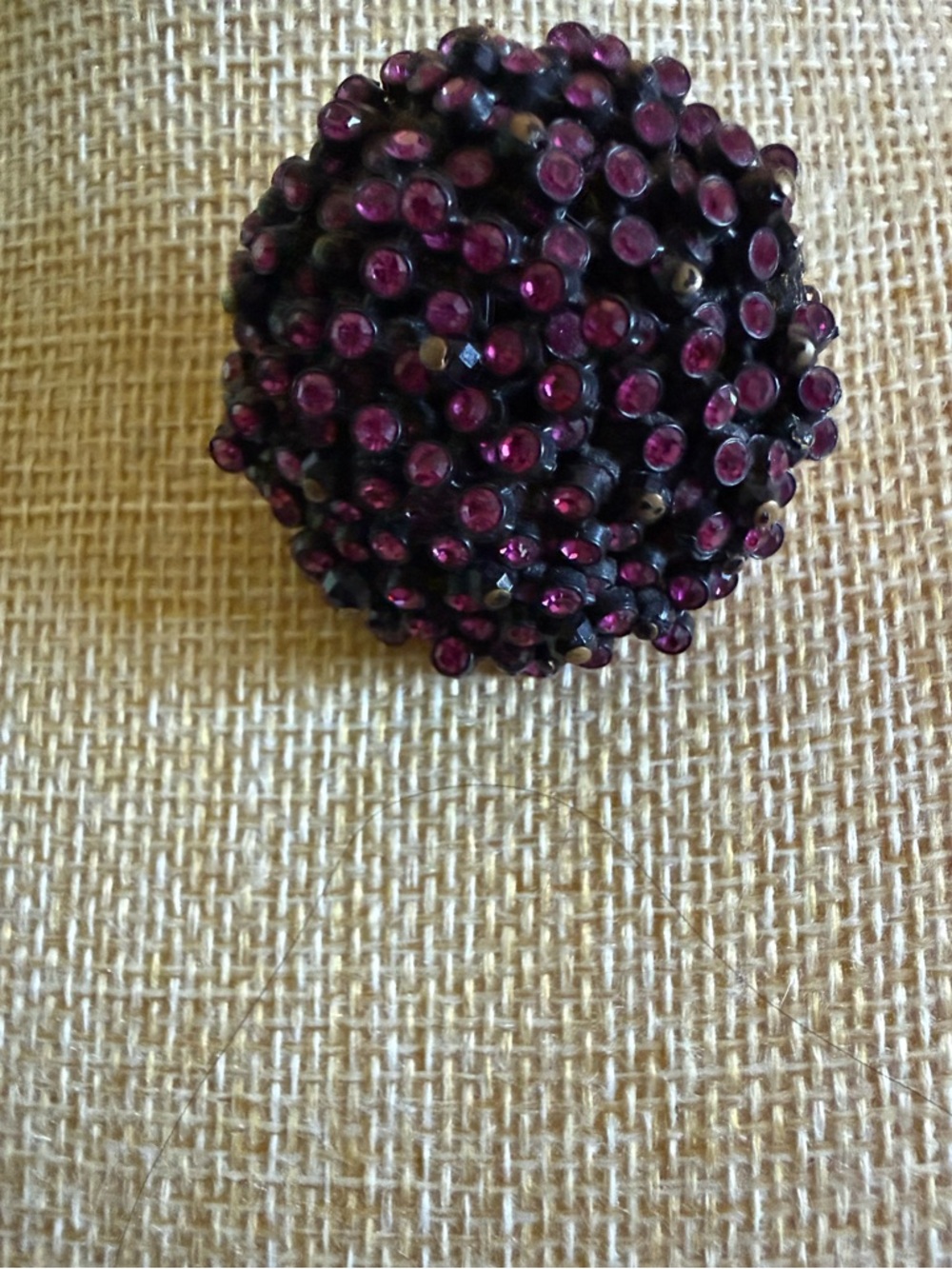 Burgundy Stone Cluster Brooch